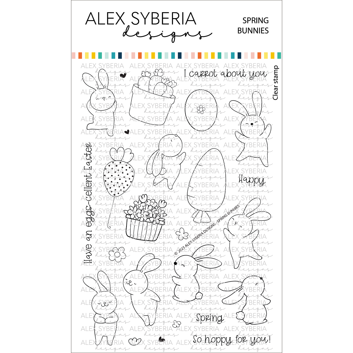 Alex Syberia Designs Spring Bunnies Stamp Set