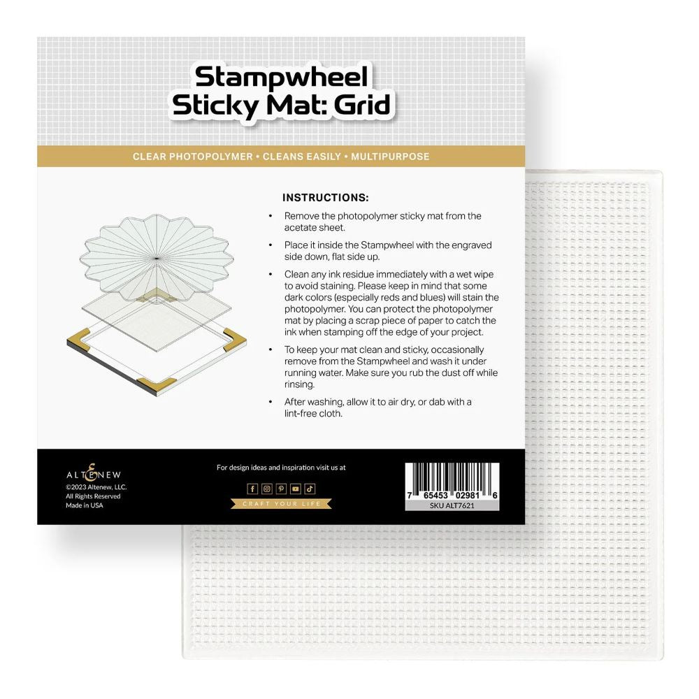 Altenew Stampwheel - Low Tack Sticky Mat: Grid