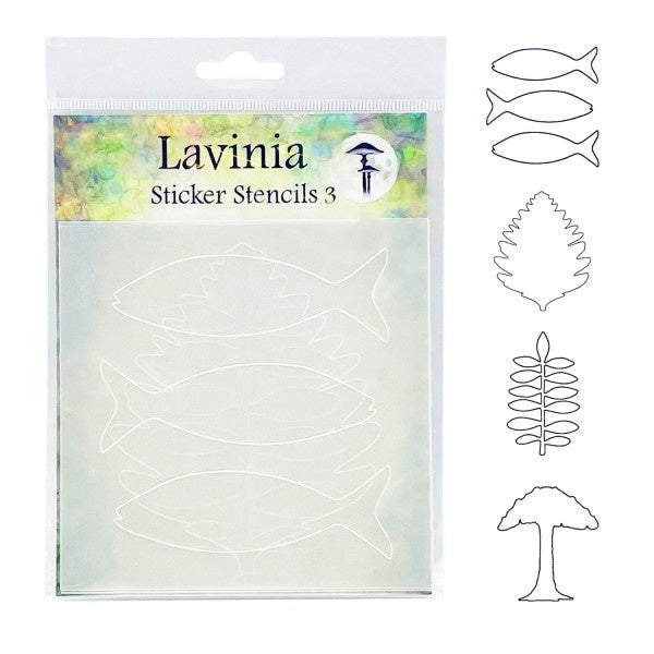 Lavinia Stamps Sticker Stencils 3 new