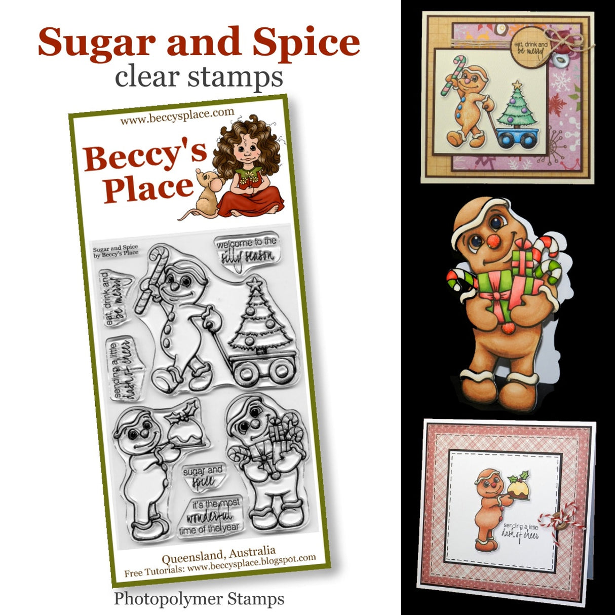 Beccy's Place Sugar and Spice clear stamps