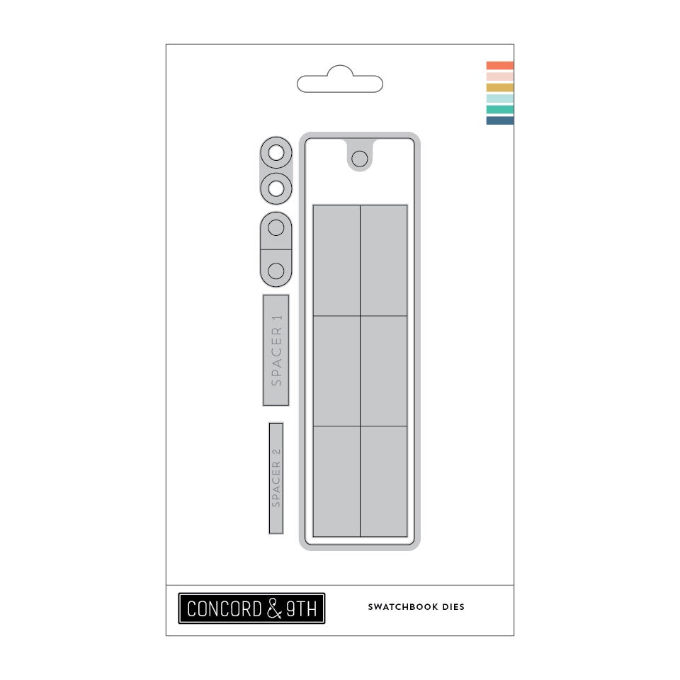 Concord and 9th Swatchbook Dies 6 pieces (Backer: 8.25 x 5.25)