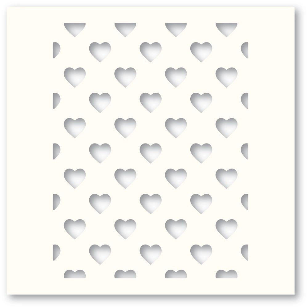 Poppy stamps T103 Criss Cross Heart Stencil