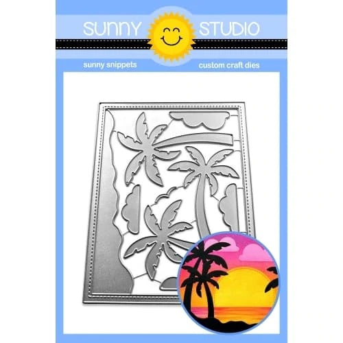 Sunny Studio Stamps Tropical Trees Backdrop Die