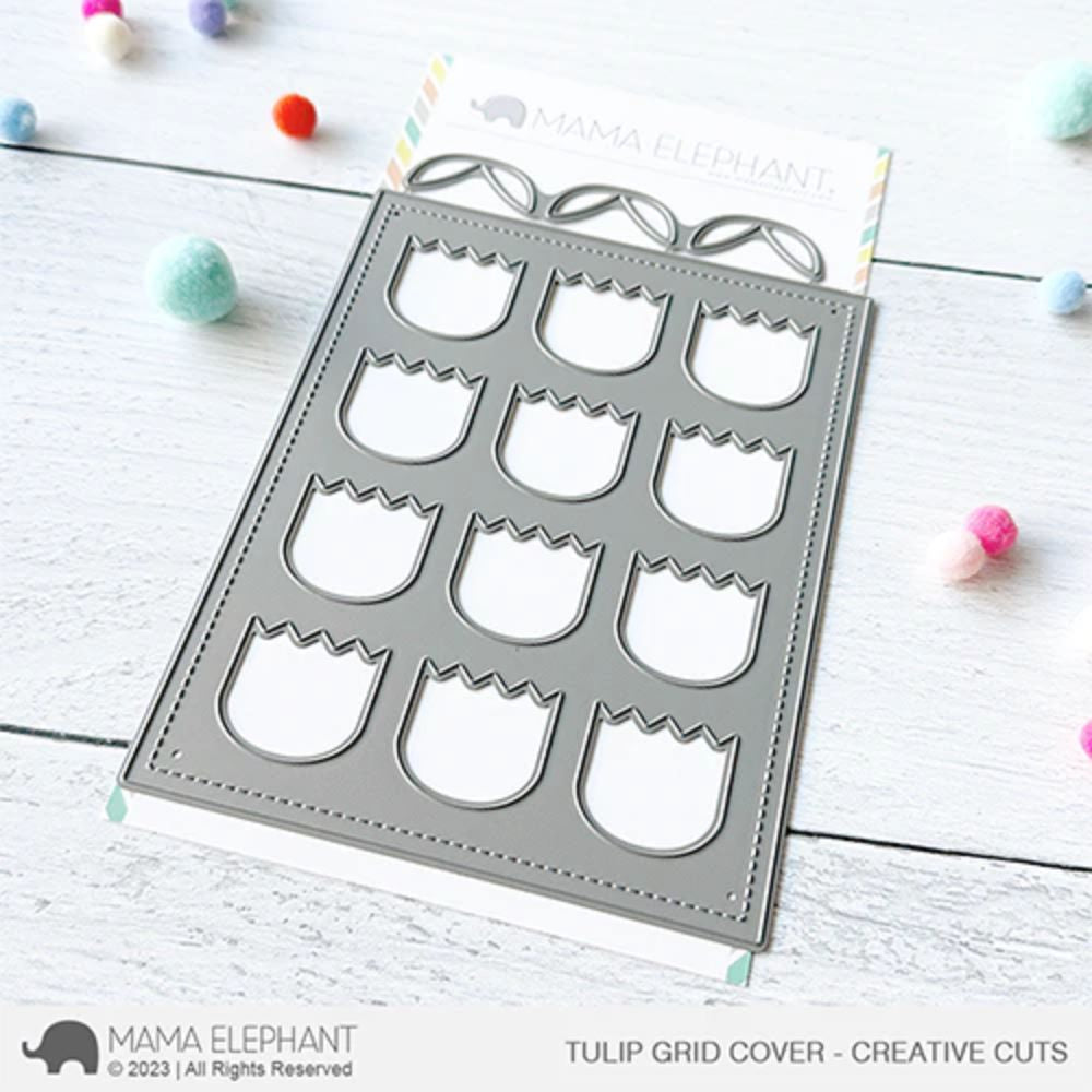 Mama Elephant Tulip Grid Cover - Creative Cuts