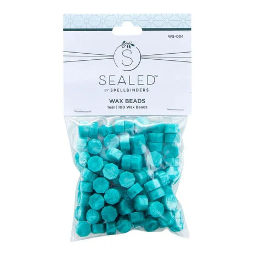 Spellbinders Teal Wax Beads (100pcs) (WS-034)