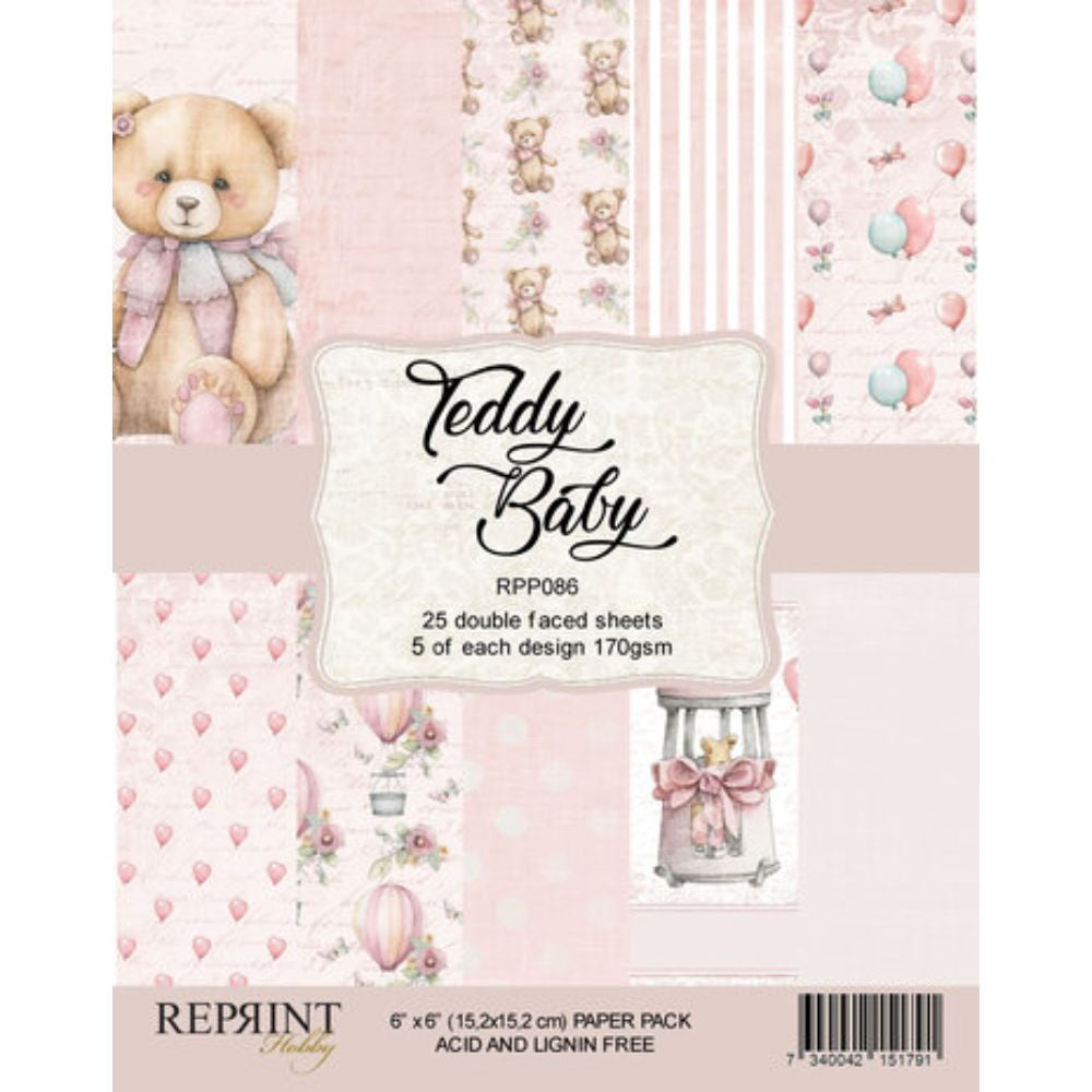 Reprint Teddy Baby Collection 6x6 Inch Paper Pack (RPP086)