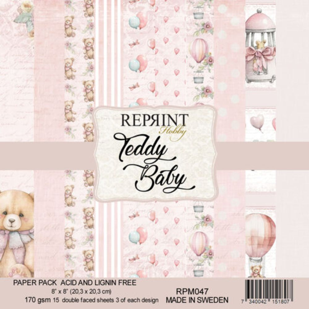 Reprint Teddy Baby Collection 8x8 Inch Paper Pack (RPM047)