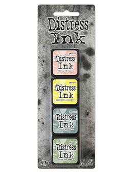 Tim Holtz Distress Mini Ink Pads 4/Pkg KIT 10    -DISTRESS MINI KITS