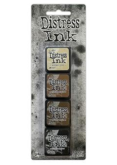 Tim Holtz Distress Mini Ink Pads 4/Pkg KIT 3     -DISTRESS MINI KITS