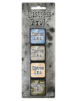 Tim Holtz Distress Mini Ink Pads 4/Pkg KIT 9     -DISTRESS MINI KITS