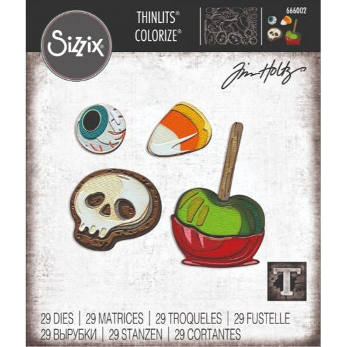 Tim Holtz Sizzix Thinlits Die Set 29PK - Trick or Treat, Colorize  666002