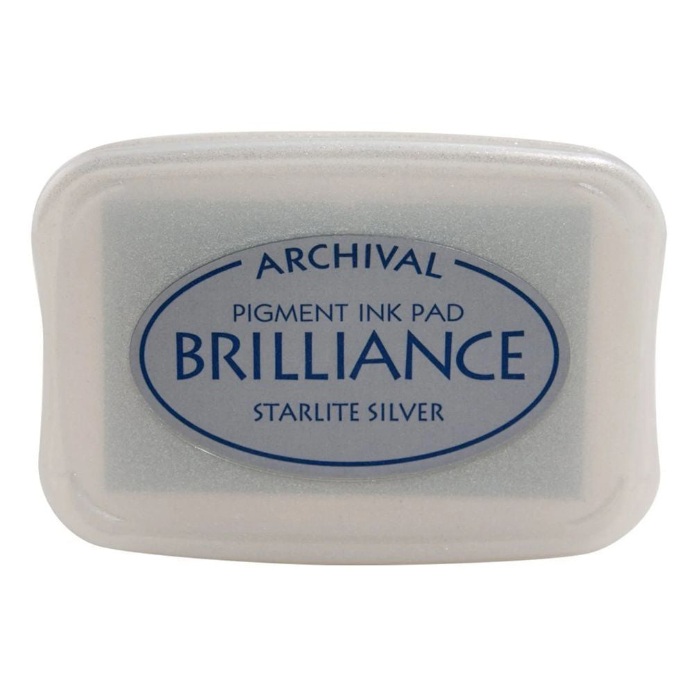 Tsukineko Brilliance ink pad Starlite silver