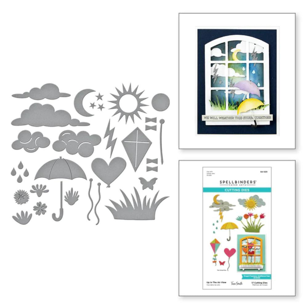 Spellbinders Up In The Air View Etched Dies from the Windows with a View Collection by Tina Smith