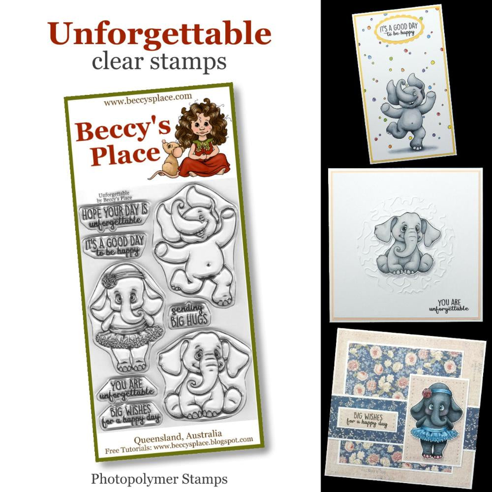 Beccy's Place Unforgettable clear stamps