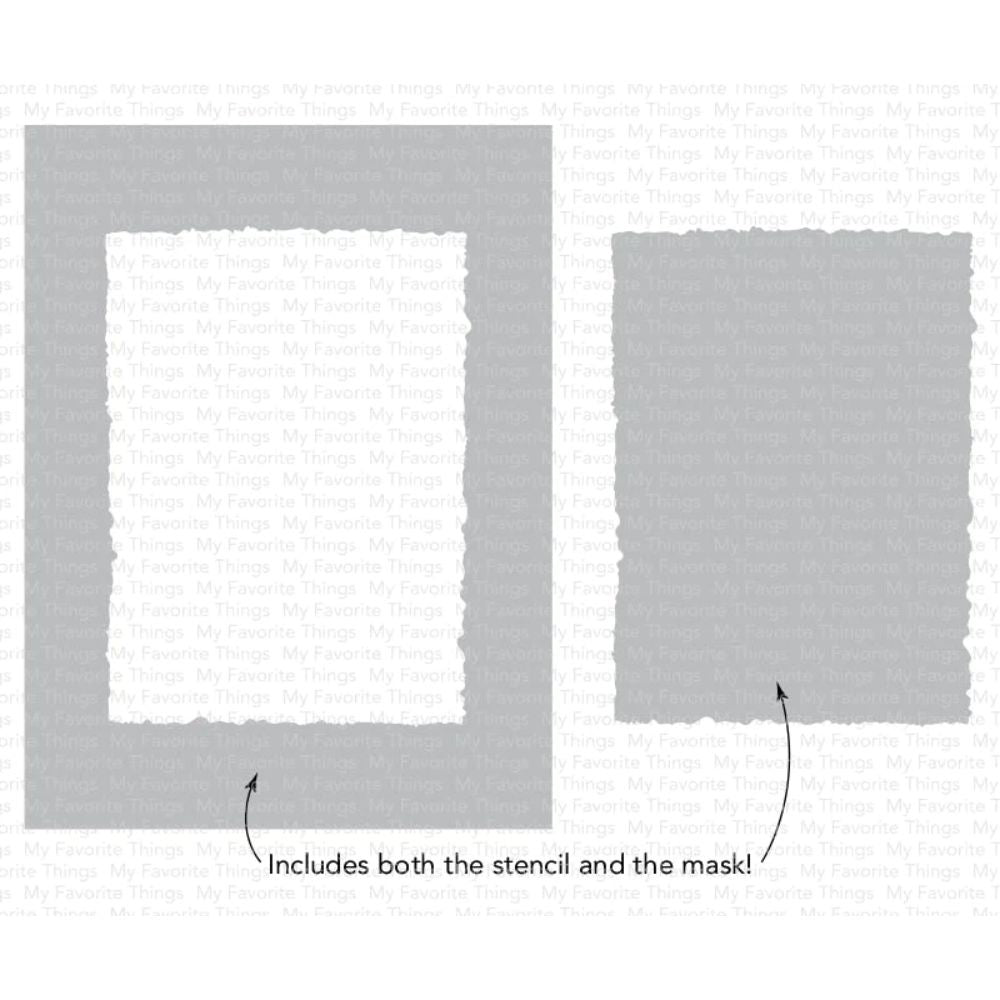 My Favourite things Watercolor Rectangle Stencil