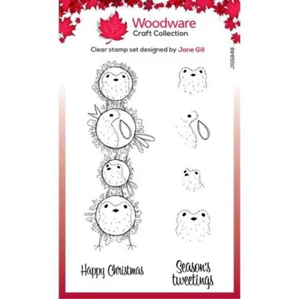 Woodware Bubble Robin Stack Clear Stamps (JGS848)