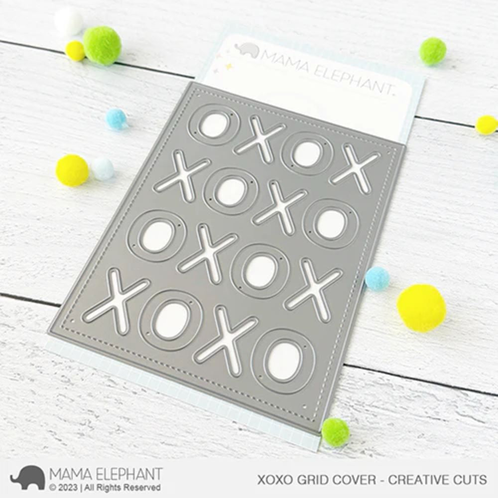 Mama Elephant XOXO Grid Cover - Creative Cuts