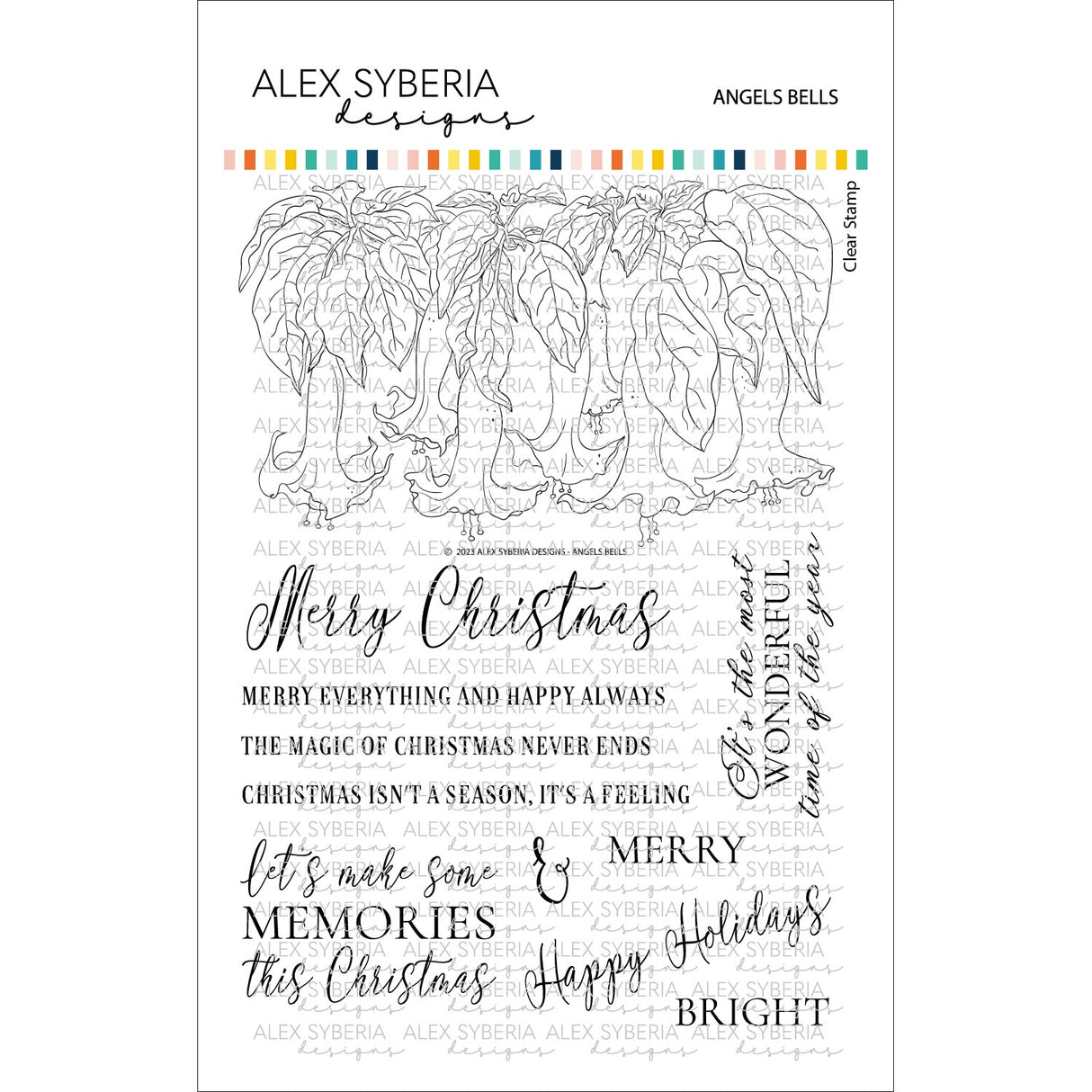 Alex Syberia Designs Angels Bells Stamp Set 6x8