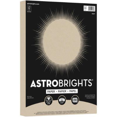 Neenah Cardstock 8.5"X11" 24lb (89gsm) 200/Pkg Astrobrights, Kraft