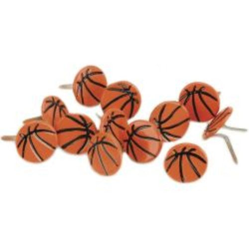 Eyelet Outlet Shape Brads 12/Pkg Basketballs