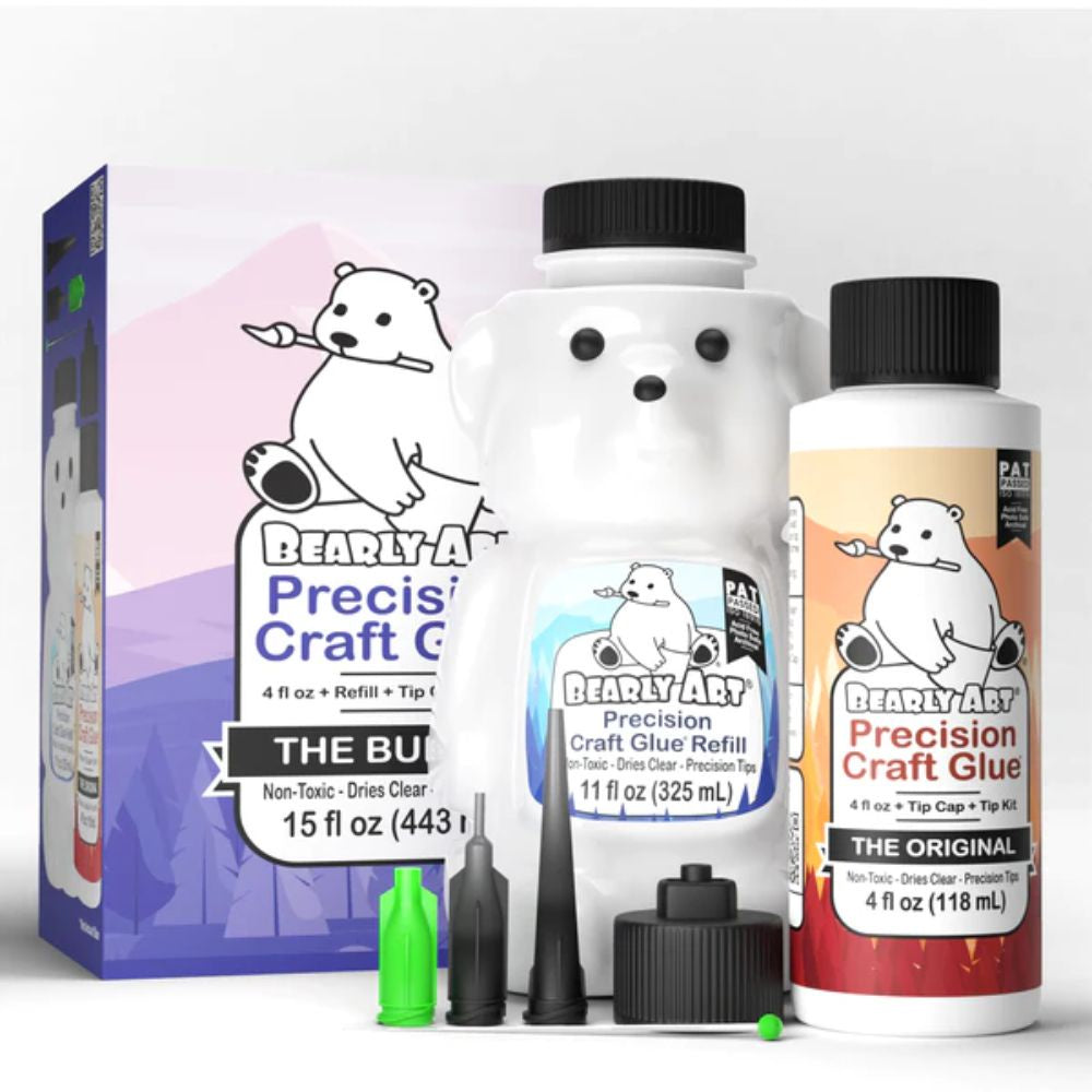 Bearly Art Precision Craft Glue - THE BUNDLE