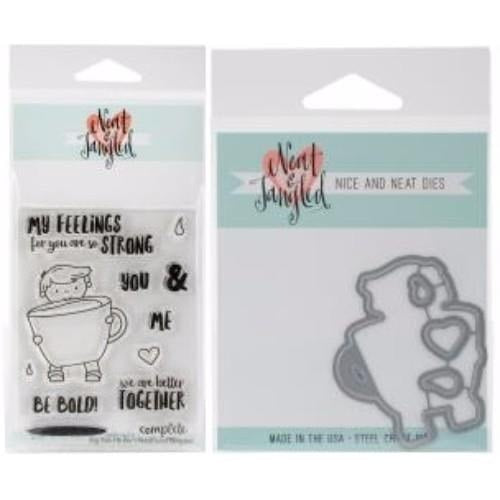 Neat &amp; Tangled Clear Stamps 3"X4" Big Bold Brew dies Combo