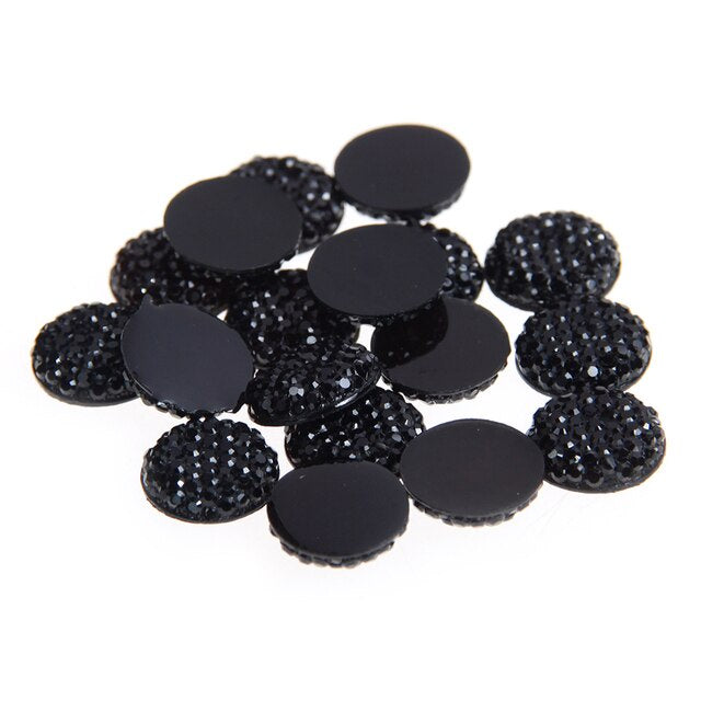 Auzz Trinklets rhinestone Black Gem 8mm 100 pcs / pack