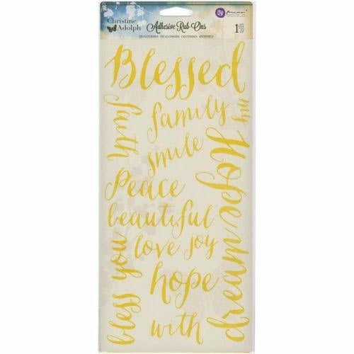 Prima Marketing Christine Adolph Adhesive Rub-Ons 5.5"X12" Blessed Words