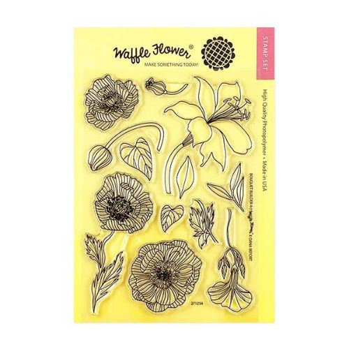 Waffle Flower Crafts Clear Stamps Bouquet Builder 4 Stamp Set