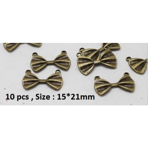 Metal Charm - Bows 10 pcs/ pack