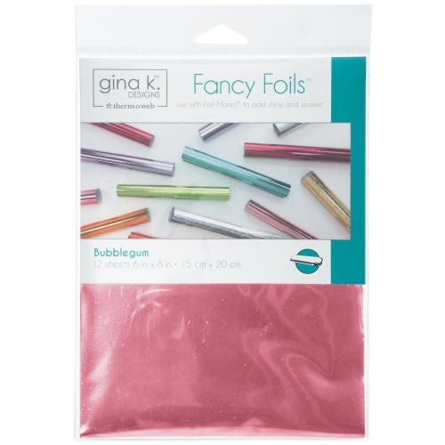 Gina K Designs Fancy Foil 6"X8" 12/Pkg Bubblegum