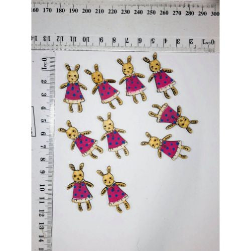 ATK  Coloured Bunnies ( Hole on one ear) 10/pkg