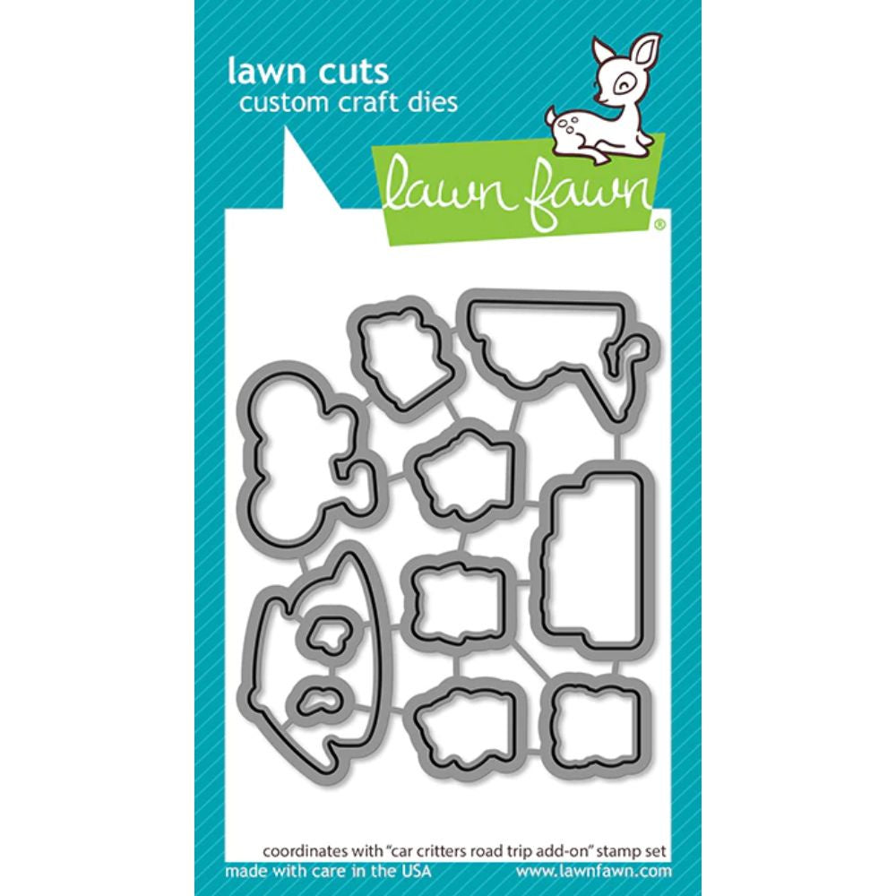 Lawn Fawn car critters road trip add-on lawn cuts