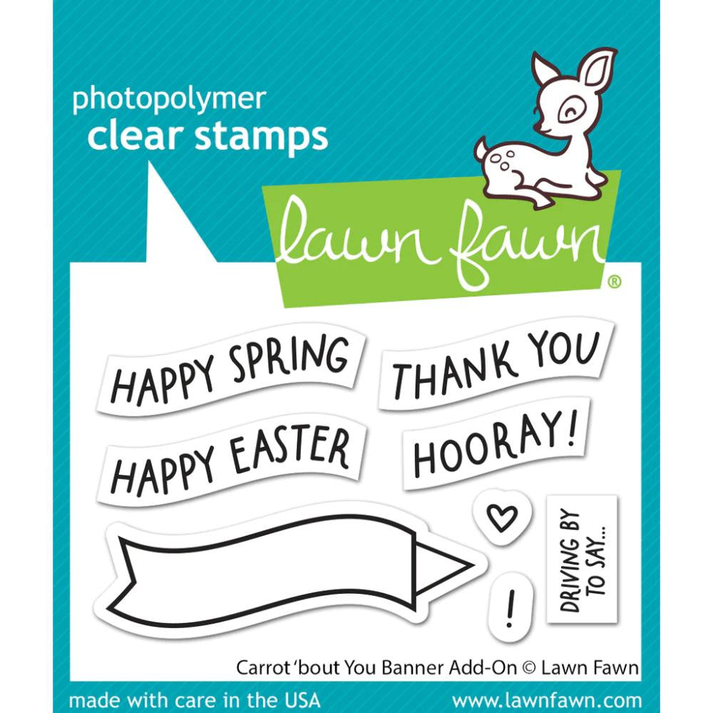 Lawn Fawn carrot 'bout you banner add-on