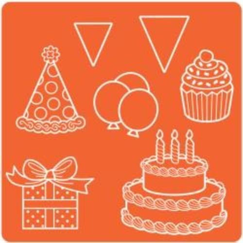 Mod Podge Mod Mold 3.75"X3.75" Celebration 25114