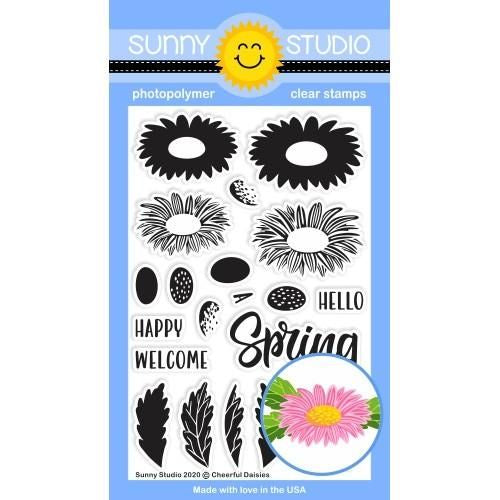 Sunny Studios CHEERFUL DAISIES STAMPS