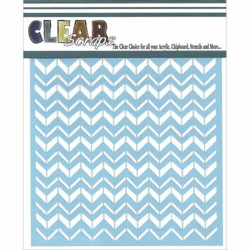 Clear Scraps Stencils 6"X6" - Chevron