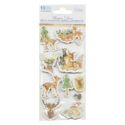 Couture Creations Christmas Embellishment - Winter Deer (10pc)