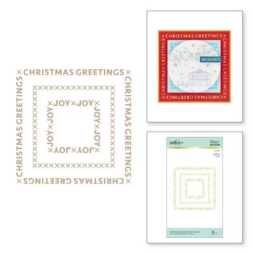 Spellbinders Christmas Essential Glimmer Squares Glimmer Hot Foil Plate from Sparkling Christmas Collection