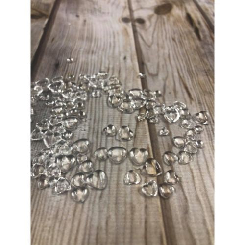 ATK Water Droplet Embellishments 8gms Heart Assorted Clear