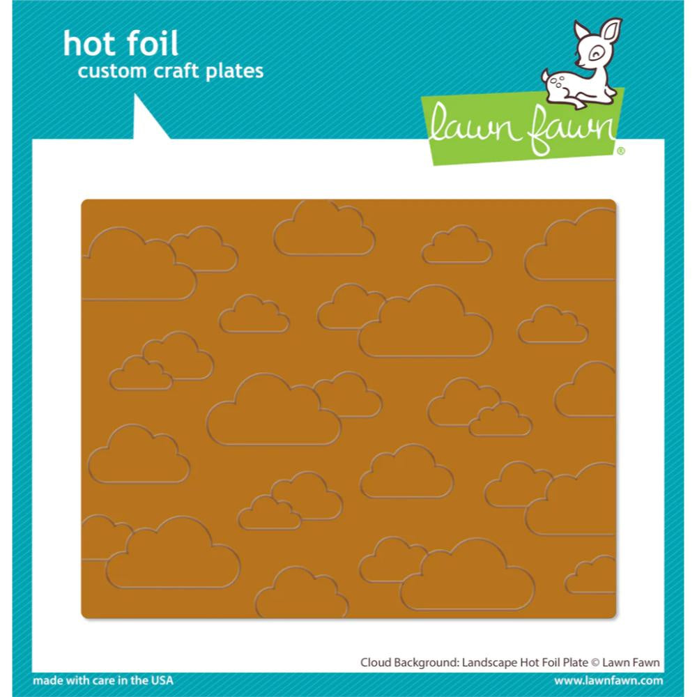 Lawn Fawn cloud background: landscape hot foil plate