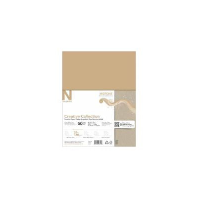 Neenah Cardstock 8.5"X11" 32lb (120gsm) 50/Pkg Creative Collection, Moccasin