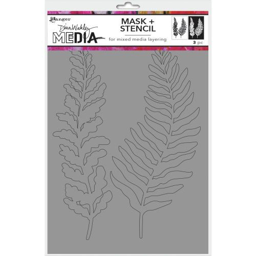 Dina Wakley Media Stencils + Masks 6"X9" Curly Frond