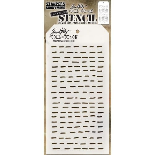 Tim Holtz Layered Stencil 4.125"X8.5" Dashes  THS101