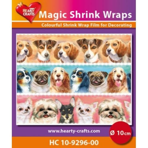 Hearty Crafts Magic Shrink Wraps, 10 cm Dogs