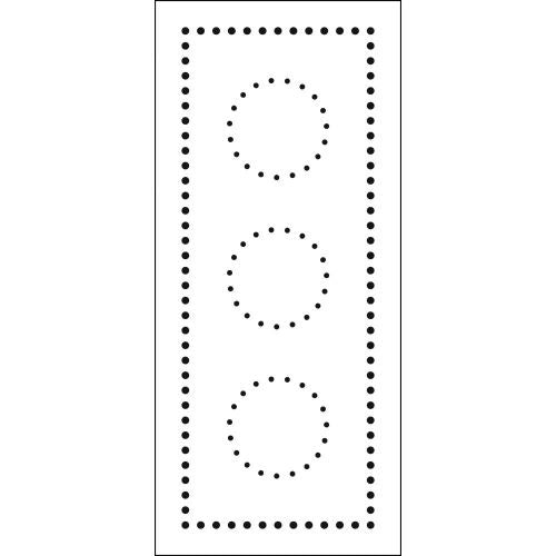 Crafter's Workshop Slimline Stencil 4"X9" Dotted Circles