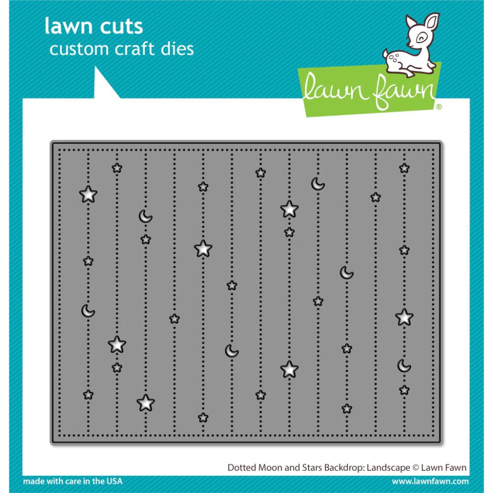 Lawn Fawn Dotted Moon and Stars Backdrop: Landscape - Dotted Moon and Stars Backdrop: Landscape LF3105