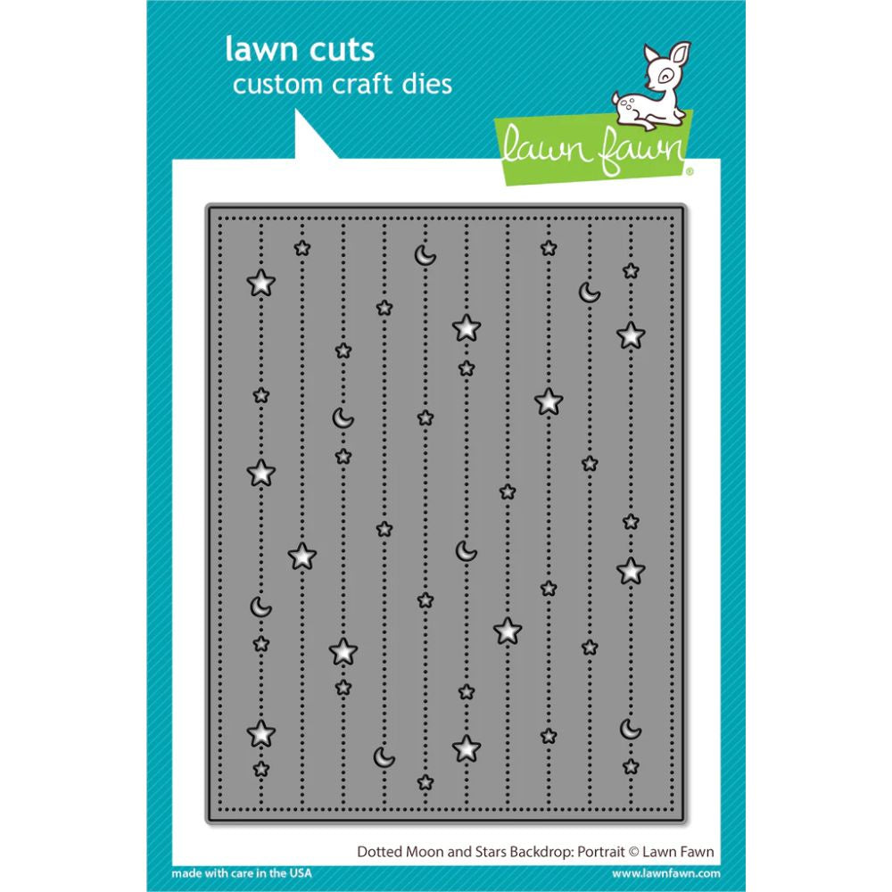 Lawn Fawn Dotted Moon and Stars Backdrop: Portrait - Dotted Moon and Stars Backdrop: Portrait LF3106