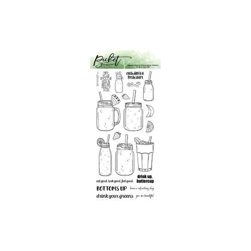 Picket Fence Studios 4"X8" Stamp Set Drink Your Greens