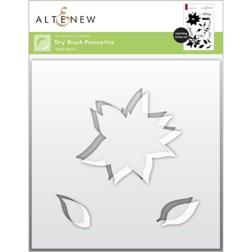 Altenew Dry Brush Poinsettia Mask Stencil